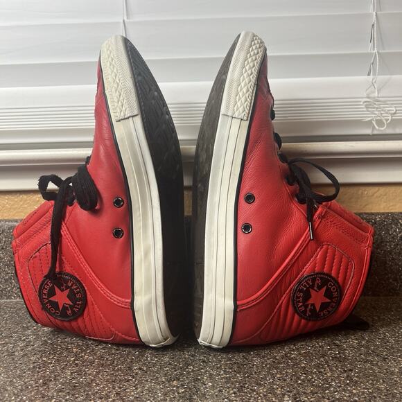 Converse All Star CT Hydro Leather High Top Red Black Mens Sz 9 Sneaker Women 11 - Picture 6 of 11